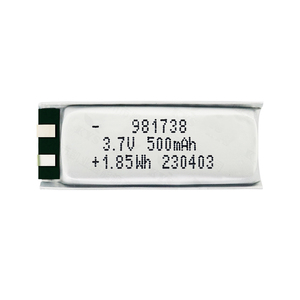 공장 사용자 정의 충전식 3.7V 500mAh 리튬 이온 배터리 981738 파우치 리튬 배터리 충전식 리포 배터리 - Product Image 2