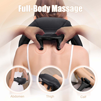 Masajeador 3D para Hombros, Cuello y Espalda con Función de Calor, Estimulador Muscular de Tejido Profundo y Acupuntura Corporal, Regalo para Oficina o Vacaciones
