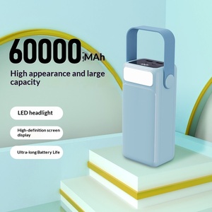 แบตสำรอง <span class=keywords><strong>50000mAh</strong></span> 22.5W ชาร์จเร็วพิเศษ พร้อมสายชาร์จในตัวและหน้าจอดิจิตอล สำหรับ <span class=keywords><strong>iPhone</strong></span> Huawei Samsung - Product Image 2