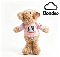 Mini ours en peluche personnalisé super doux et mignon, motif dessin animé, en coton PP, accessoires breloques pour sacs à paille de tasse à café