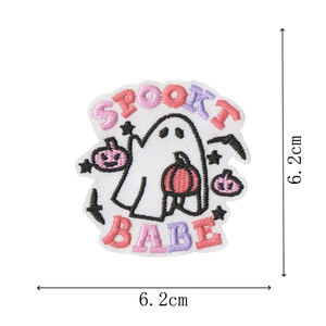 공장 직송 고품질 편안한 경량 할로윈 후드 패치 신상품 귀여운 만화 셰닐 패브릭 패치 - Product Image 3