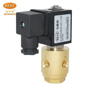 Fabrika fiyat Solenoid vanalar zamanlayıcı ile 110v 220v ac 12v 24v dc su Z163 pirinç 3 yollu doğrudan etkili Piston Solenoid vana