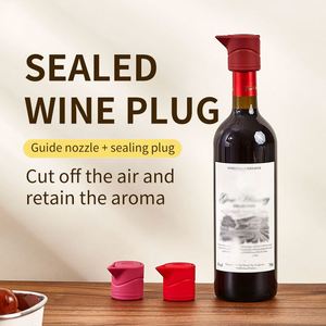 Reusable Food Grade Silicone <b>Wine</b> Stopper Leak-Proof <b>Wine</b> Bottle Plug Airtight Vacuum Sealer Bar Accessories Custom Logo OEM - Product Image 4