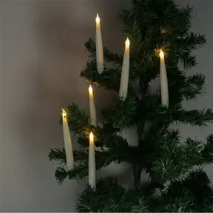 따뜻한 화이트 클립 USB 운영 휴일 장식 계절 축하 크리스마스 웨딩 장식 led 촛불 빛