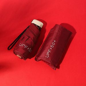 Parapluies de poche miniatures anti-UV personnalisés en polyester pongé, coupe-vent, avec impression de logo, vente en gros - Product Image 3