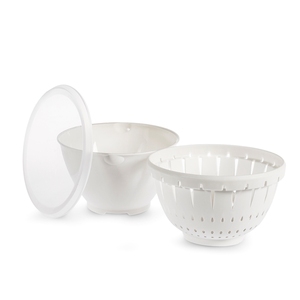 Polypropylene <b>Colander</b> Container 18 Cm With White Lid For Kitchen Use - Product Image 1