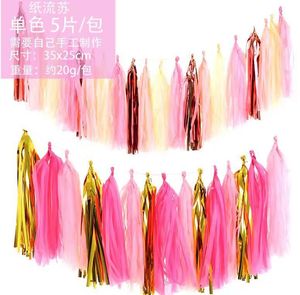 Vòng Hoa Tua Rua Bằng Giấy Nhiều Màu Để Trang Trí Tiệc Sinh Nhật Đám Cưới Tự Làm - Product Image 1