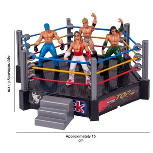 Ensemble de figurines de lutteur en plastique transfrontalier avec ring hexagonal, modèle de scène, gladiateur, poupée de lutte, ornements, jouet pour bébé - Product Image 5