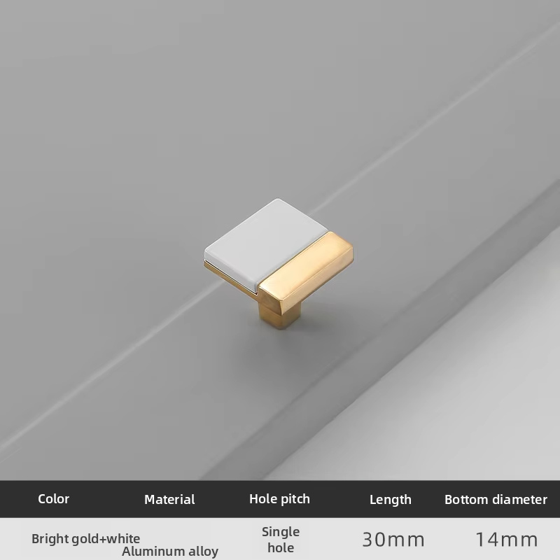 6851-Single hole gold+White