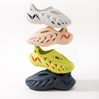 Sandales de sport personnalisables pour hommes avec motif requin évidé, chaussures de plage et de jardin en mousse EVA