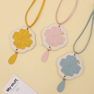 Elegant PU Leather Lotus Leaf Key Holder Colorful Floral Handbag Decoration Car Pendant Keychain Promotional <b>Gifts</b> for Women - Product Image 4