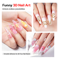 Colle UV en gel solide HS OEM pour ongles à presser, étiquette privée personnalisée, tube de 20g, colle adhésive forte pour capsules d'ongles en gel souple