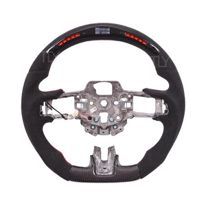Volante de Fibra de Carbono Real de Carreras con Luz LED de Cambio para <span class=keywords><strong>Ford</strong></span> <span class=keywords><strong>Mustang</strong></span> <span class=keywords><strong>GT</strong></span> 2015 2016 2017 2018 2019-2022 - Product Image 2