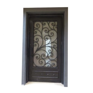 Nuevo diseño de puerta de entrada de hierro forjado precio rotura térmica - Product Image 6