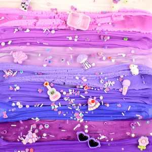 Kit de Slime Degradado Blanco Violeta Nube de Mantequilla Transparente con Mezcla de Ingredientes, Actividad Táctil, Regalo de Cumpleaños, Caja de Regalo para Niños - Product Image 6