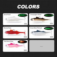 Leurre souple Paddle Tail Swimbait 200mm 150g à double hameçon coulant pour la pêche au maquereau espagnol et au bar en eau salée