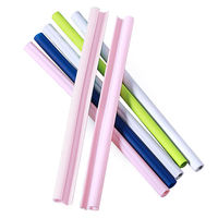 Pailles réutilisables en silicone sans BPA portables Paille pliable Paille pliable en silicone