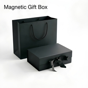 Custom Black Magnetic Gift <strong>Box</strong>, Luxury Foldable <strong>Paper</strong> <strong>Box</strong> with Ribbon for Wedding Christmas Gifts - Product Image 1