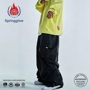 Pantalons de ski pour hommes OEM personnalisés, pantalons <span class=keywords><strong>cargo</strong></span> de snowboard, pantalons de neige amples, pantalons de neige imperméables en nylon, pantalons de ski pour hommes en gros - Product Image 1