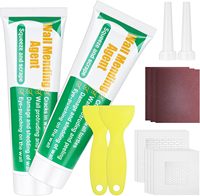 Kit de réparation de cloisons sèches, mastic de rembourrage mural avec spatule, crème de réparation murale à séchage rapide pour le remplissage des trous et fissures