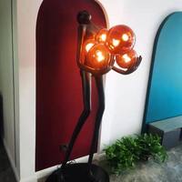 Lampadaire debout design nordique salon coin minimaliste résine Sculpture lampadaires