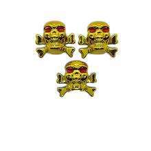 4 pièces de capuchons de <span class=keywords><strong>valve</strong></span> de pneu de style crâne, capuchons de <span class=keywords><strong>valve</strong></span> de roue, accessoires, capuchon de <span class=keywords><strong>valve</strong></span> de pneu pour voiture, SUV, vélo, camion et moto - Product Image 6