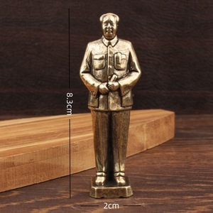Figura de Latón Puro del Comisario Mao, Decoración para el Hogar, Adorno de Mesa, Escultura de Estilo Chino - Product Image 4