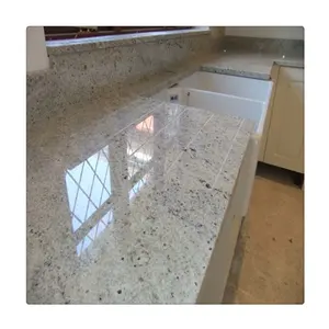 Kashmir White Granite Countertops Laminated Slabs Contemporary Hotel Kitchen Granite Countertops Prices Grade a High Resistance