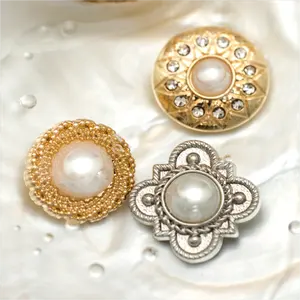 Pearl Collection Metal Accessories Connector, Buttons