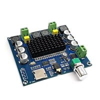 Carte d'amplificateur de puissance numérique XH-A105 BLE 5.0 TDA7498 2x100W Module AMP audio stéréo prenant en charge la carte TF et l'AUX