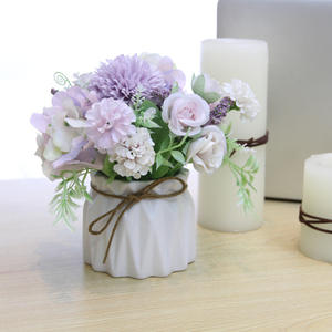Flor Artificial en Maceta, <span class=keywords><strong>Hortensia</strong></span> Artificial, Bonsái, Rosa para Decoración del Hogar, Decoración de Bodas, Centros de Mesa, Flores - Product Image 3