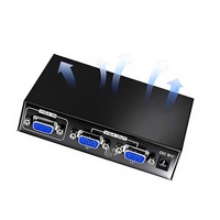 Splitter VGA TV HD Definisi Tinggi-Membagi Satu Sinyal Menjadi Dua Port VGA Logam untuk Tampilan Televisi