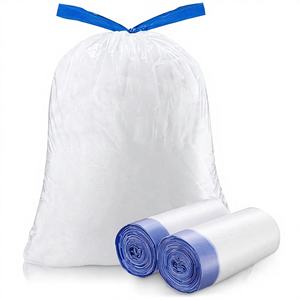 Botes de Basura para Oficina, Sala de Estar, Cocina y Baño - Desechables de PE con Cordón, Gruesos, Elásticos, Sin Perfume, Reciclables - Product Image 1