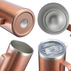 Gobelet isotherme de camping en acier inoxydable 304 de 24 oz avec logo personnalisé, grande capacité, tasse à café de voyage portable avec poignée - Product Image 4