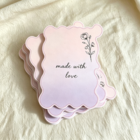 Carte de remerciement dégradée découpée sur mesure avec logo imprimé, étiquette en papier, carte de visite pour emballage cadeau et accessoires