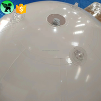1m Sphère de ballon blanc pur Boule à miroir gonflable personnalisée Globe de décoration gonflable de scène de mariage pour événement A10777