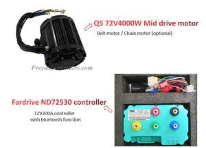 Moteur central <span class=keywords><strong>QS</strong></span> <span class=keywords><strong>138</strong></span> 72V 2000w 3000w 4000w pour moto électrique, moteur à chaîne ou à courroie - Product Image 4