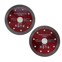 Roue de lame de scie diamantée mince pour meuleuse d'angle, disque de coupe de 115mm pour matériaux en céramique de verre