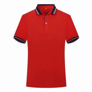 Stock Oversized Office <strong>Tshirt</strong> for Men Polo Shirts Woman Red <strong>Colour</strong> Shirt Clothes Restaurants Staff Uniforms Polo for Women - Product Image 2