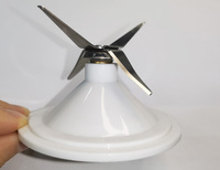 Pièce de rechange pour mixeur de cuisine électrique avec lame en acier inoxydable 304 et base en plastique blanc durable pour usage domestique