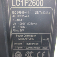 LC1F2600 1000V Tesys F series Kontaktor PLC
