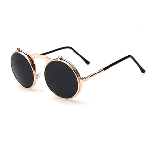 Goitc Punk ronda de <span class=keywords><strong>gafas</strong></span> de sol de las mujeres para hombre de marca de diseñador Flip clásico <span class=keywords><strong>gafas</strong></span> de sol hombre - Product Image 4