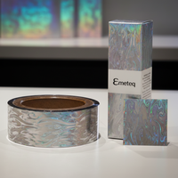 Rouleaux de film holographique à effet dynamique 3D arc-en-ciel, feuille d'argent pour estampage à chaud, film de transfert pour emballages haut de gamme