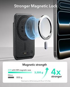 Portafoglio Magnetico Certificato MFi con Funzione Trova il Mio Dispositivo, Porta Carte d'Identità, Porta Carte Itag, Localizzatore GPS 4G in ABS - Product Image 2