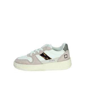 D.A.T.E. Zapatillas Deportivas para Niña, Blancas con Estampado de Leopardo Rosa, Zapatos Casuales de Moda - Product Image 1