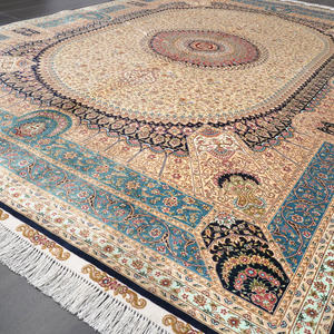 183x 274cmエリアラグ手作りインドオリエンタル効果ハンドノットカーペットシルクラグ - Product Image 4