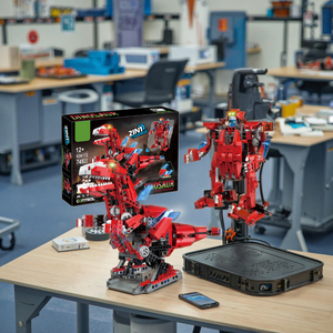 <span class=keywords><strong>2</strong></span>-in-1 <span class=keywords><strong>2</strong></span>.4GHz 원격 제어 풍선 공룡 플라스틱 4 채널 자이로 스코프 퍼즐 빌딩 블록 세트 스팀 모델 장난감 - Product Image 3