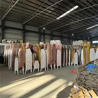 Chaises de salle à manger en métal, tissu rouge et noir, empilables, pour banquets, salons, villas, hôtels, mariages, restaurants, événements et fêtes