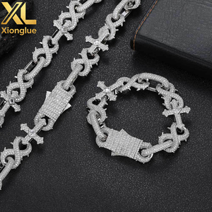 925 Sterling Silver VVS Moissanite Thorn Cross Cuban Link Bracelet <b>Iced</b> <b>Out</b> Hip Hop Bling Jewelry Luxury Diamond <b>Chain</b> Bracelet - Product Image 6