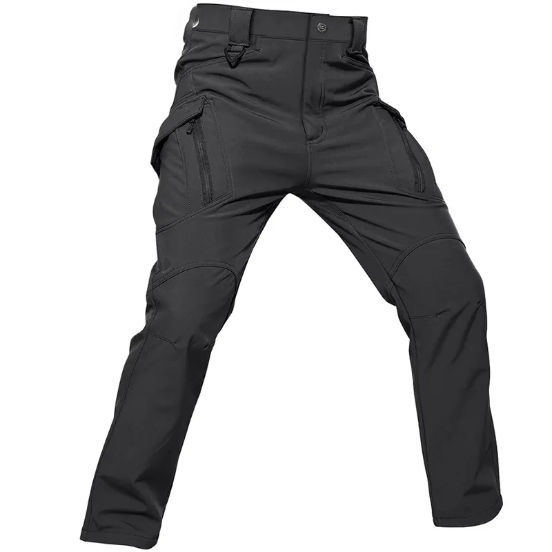 กางเกงคาร์โก้ขายาวผ้าฟลีซยุทธวิธี,กางเกงขายาวใส่ทำงานปีนเขาต่อสู้กันน้ำทำตามความต้องการ80% โพลีเอสเตอร์20%